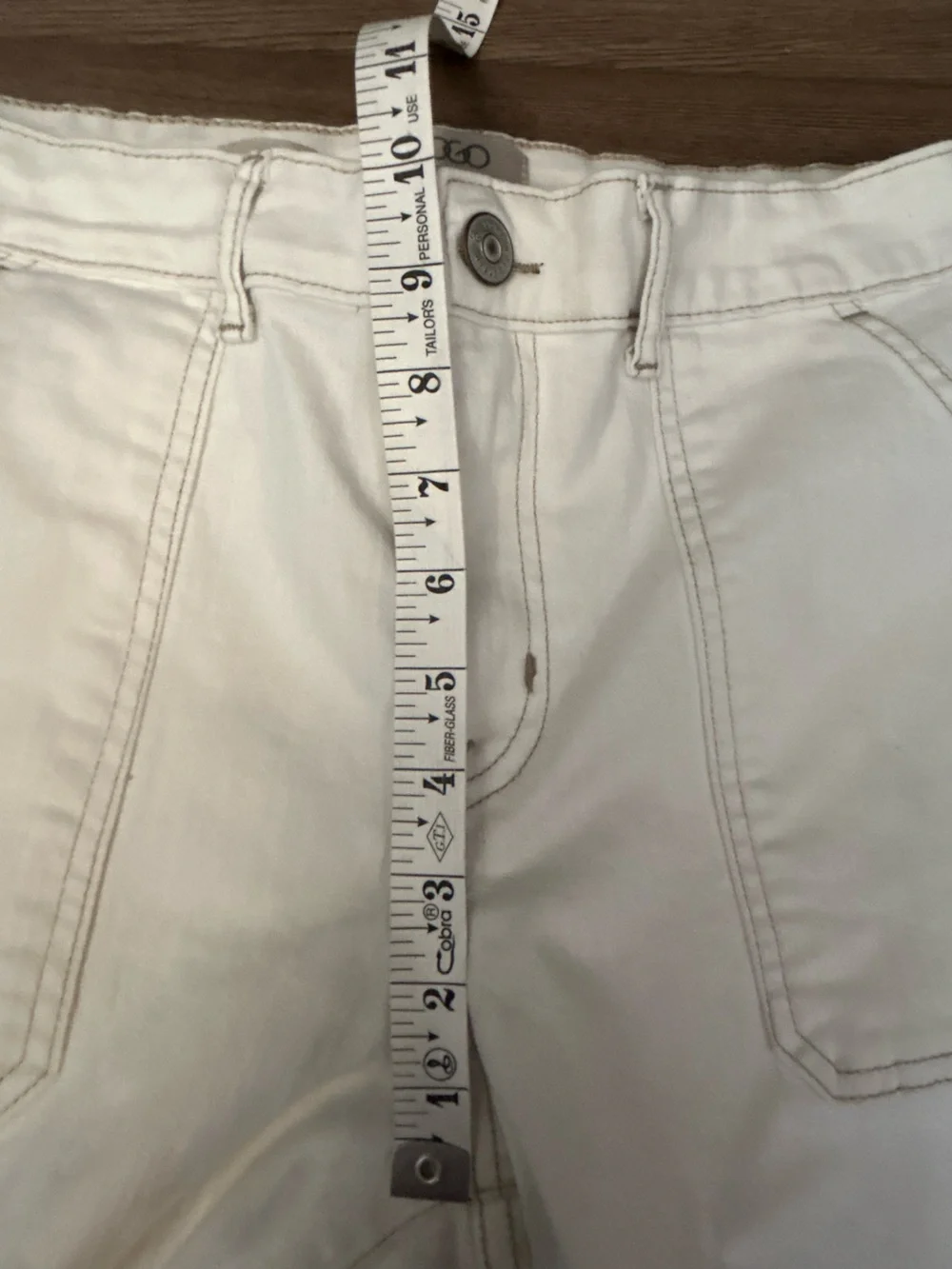 LOGO Lori Goldstein Boyfriend Jeans Size 10 Ivory A646051 2024